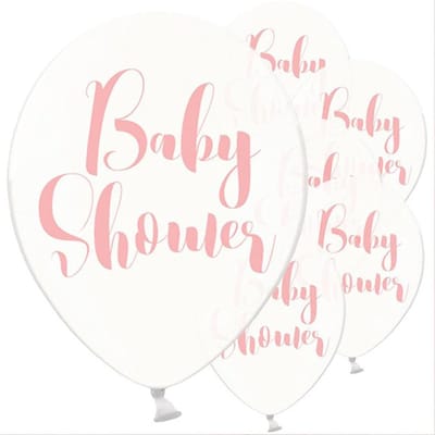 Babyshower Roze Clear - 6 stuks