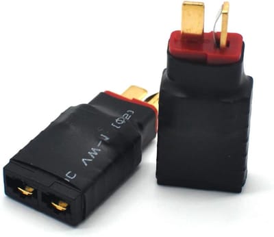 T Plug Male naar TRX Female Connector Adapter Set voor RC Batterijen - 2 Stuks, Geschikt voor Modelbouw en Drones
