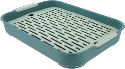 Konijnen Toilet - Huisdier Potje - Zindelijkheidstraining - Met Hek - 27 x 19 x 4 cm - Groen
