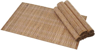 6-delige placemat MCW-C13, placemat, bamboe wasbaar 45x30cm ~ donkerbruin
