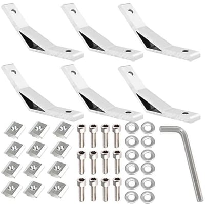 Hoekverbinder voor aluminium profielen 135 graden - 20x20 mm, 6 stuks