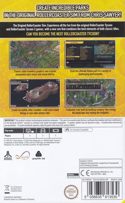 RollerCoaster Tycoon Classic - Nintendo Switch - Simulatie