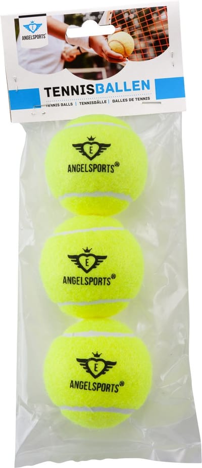 Tennisballen 3 Stuks – Geel Ø6,5 cm – Recreatieve Tennisballen – Trainings- en Speelballen voor Beginners en Vrij Spel – Engelhart