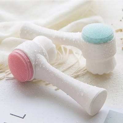 Make-Up Borstelreiniger .Feiyan 3d Dubbelzijdig 2 In 1 Multifunctionele Gezichtsborstel Huidreiniger Massage Borstels Siliconen Wassen Gezichtsreinigingsborstel