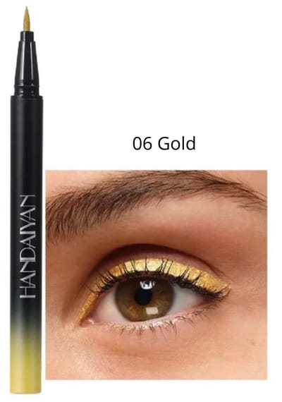 Vivid Metallic Liquid Eyeliner - 06 Gold - Waterproof - 0.8ml