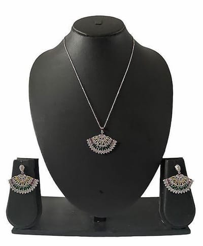 N3 Collecties Multi Color Cubic Zirconia Crystal Ketting en Oorbellen Vrouwen Sieraden Sets