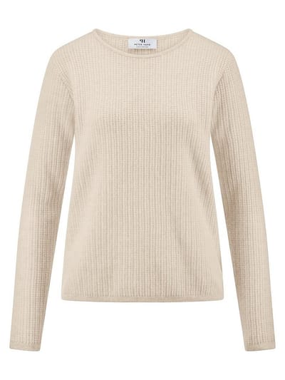 Trui ronde hals Van Peter Hahn beige