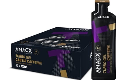 Amacx Turbo Gel - Sportgel - Energy Gel - Energiegel - Cassis met Caffeine - 12 pack