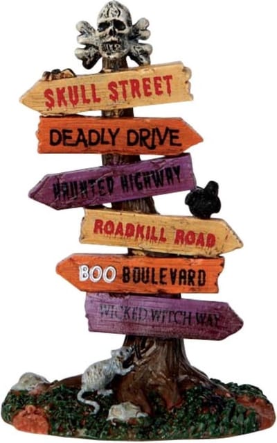 Lemax - Scary Road Signs - Kersthuisjes & Kerstdorpen