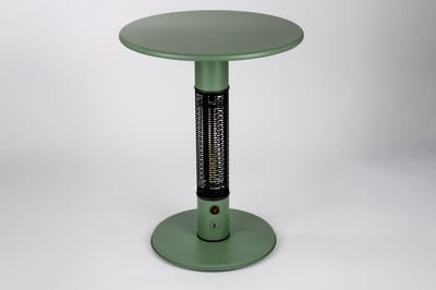 Monti HeatLine Pulse Green - Elektrische terrastafel met heater - 1500W - Tuintafel - Tafelblad Ø60 cm