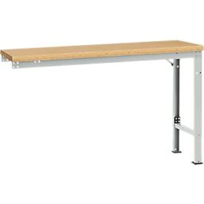 Manuflex aanbouwtafel UNIVERSAL Speciaal, 1500 x 800 mm, multiplex natuur, lichtgrijs