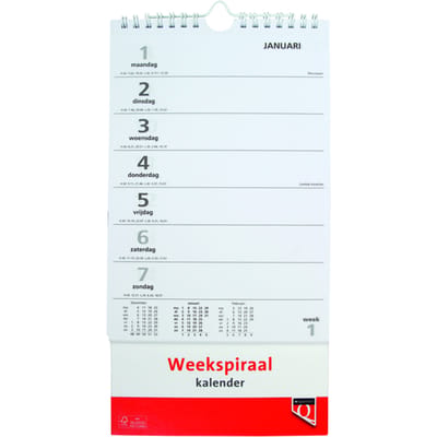 Weekspiraalkalender 2027 Quantore