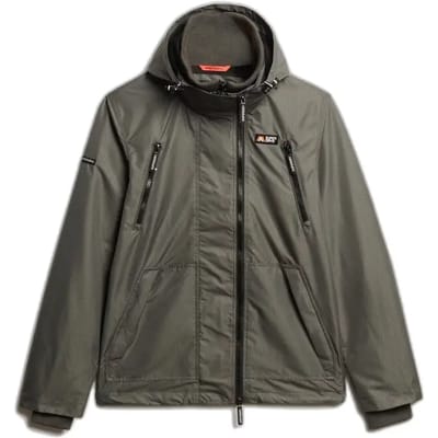 Superdry Hooded Mountain Windbreaker Jas Dark Grey Grootte: S