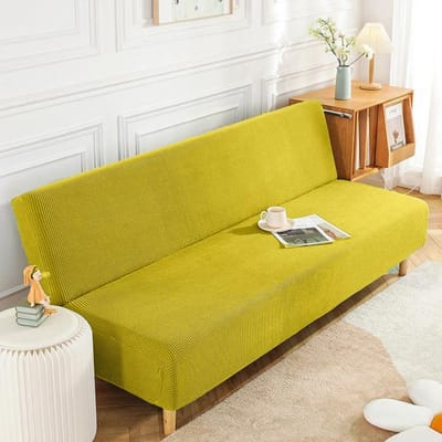 2022 Nieuwe Jacquard Sofa Bed Cover Stretch Sofa Cover Zonder Armleuningen Antislip Rechte Sofa Hoes Voor Woonkamer Thuis Hotel L Size 190-210CM