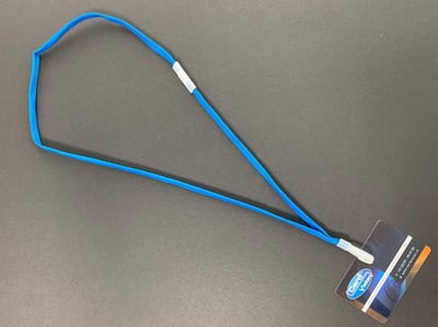 Keycord Met Plastic J clip Blauw