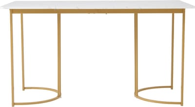 Wit Goud Marmerlook Eettafel 140x80x75cm Huis Keuken Kantoor