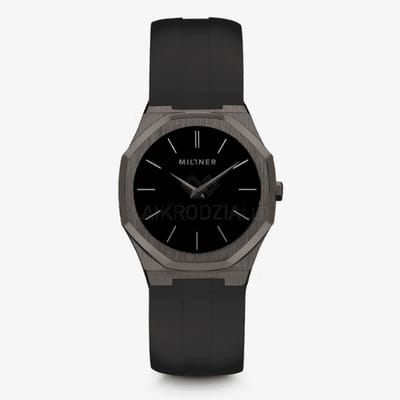 Millner Spaanse merk horloge voor dames - vrouwen - ZWART kleur leren armband - polshorloge - design - Oxford S Sport Sand