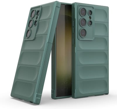 Solidenz AeroGrip geschikt voor Samsung Galaxy S24 Ultra hoesje - Groen