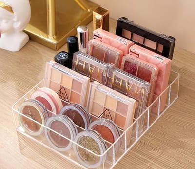 Unyqoos ® Transparante Make-uptafel Organizer met 7 Vakken voor Efficiënte Cosmeticaopslag