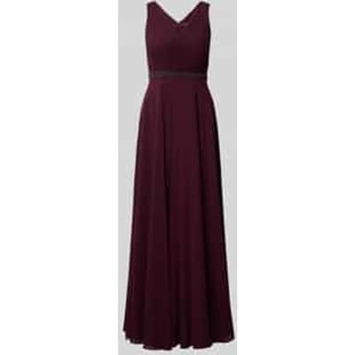 Fit and Flare avondjurk met parelborduursel