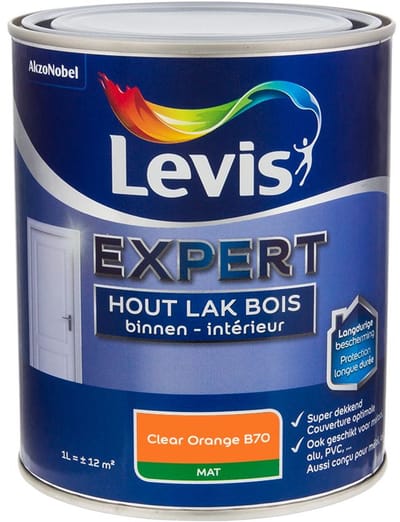 Levis - Expert Hout Lak Binnen Mat Mix - Clear Orange B70 - Mengverf - 1 L