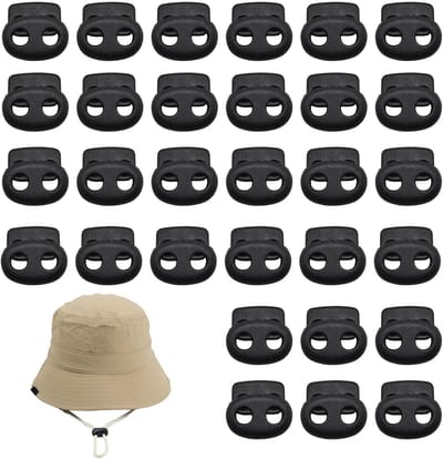 Solidchoice - Set van 30 Dubbele Koordstopper van Kunststof