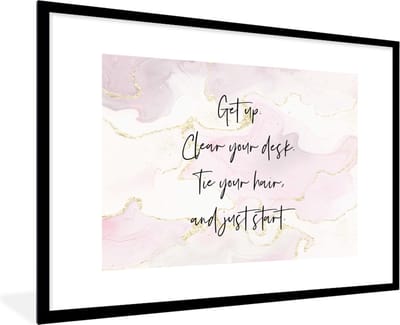 Fotolijst incl. Poster - Motivatie - Studeren - Student - Quote - 120x80 cm - Posterlijst