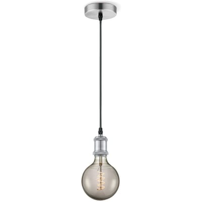Home Sweet Home - Vintage Hanglamp Diy - hanglamp gemaakt van Metaal - Geborsteld staal - 10/10/109cm - Pendellamp geschikt voor woonkamer,