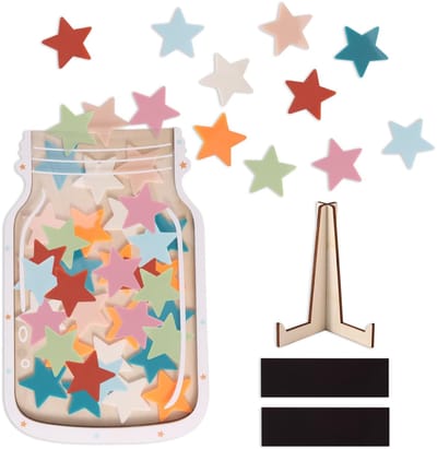 Allecto - Magnetische Beloningspot voor Kinderen - Sterren Pot voor Gedragsmanagement - Effectieve beloningsmethode - Educatief speelgoed - Stimule...