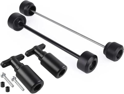Motorfiets Frame Sliders - Valdoppen As Bescherming - Bescherming Motor - POM Materiaal - 1 SET - Zwart
