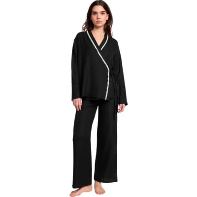 Setjes Admas Pyjamabroek groot Tuniek met twee rijen knopen Luxury