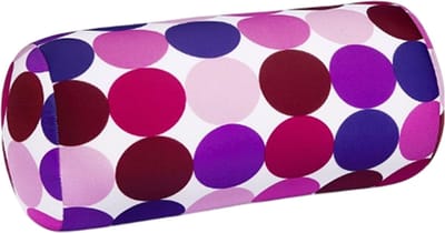 Kuschelmaxx Rolkussen - Sierkussen Rond Cilinder 17 x 33 cm - Punkte Violet-design - Stevig en zacht - Mooie print - Gevuld met microgranulaat - Vormvast & Wasbaar - Ideaal voor op de bank, bed, auto of op reis - Inclusief Wasnet