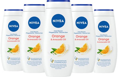Nivea Douchegel - Orange & Avocado Oil 5 x 250 ml - Voordeelverpakkking