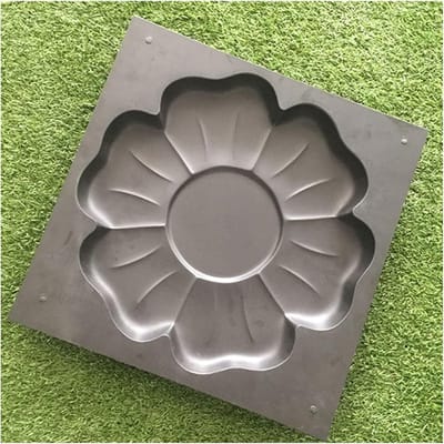 Betonnen Stoeptegel Mal - Padmaker DIY - Tuin Decoratie - Herbruikbaar Plastic - 40.5 cm - Zwart