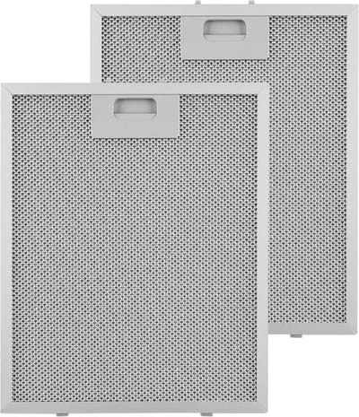 Klarstein Aluminium vetfilter - Vervangfilter, Reservefilter, 2 x filter, Soepele kliksluiting, 25,8 x 31,8 cm, ca. 300g, Aluminium, voor Klarstein Sabia afzuigkappen, zilver