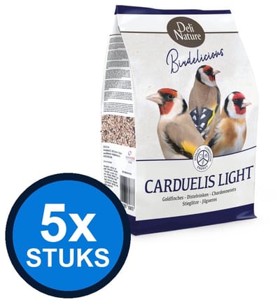 5x Deli Nature - Birdelicious carduelis distelvinken light 2kg - Vogelvoer - 2 kg