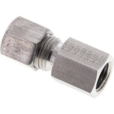 8S & M14x1.5 RVS Rechte Snijringkoppeling Binnendraad 630bar ISO 8434-1