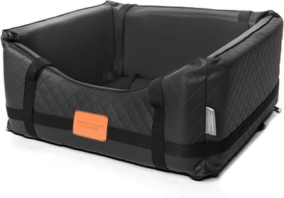 Luxe Hondenzitverhoger Auto - Faux Leer, Grijs