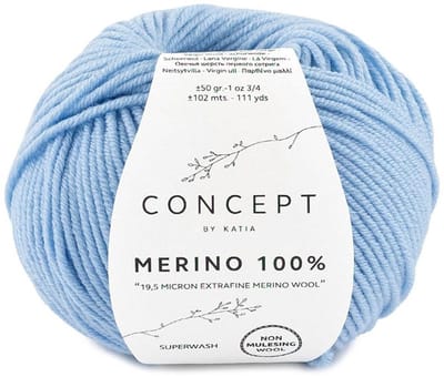 Katia Concept Merino 100% - 67 hemelsblauw - Wol Garen