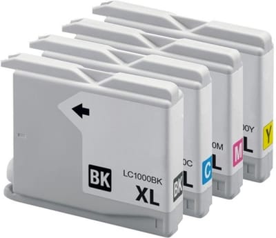 Huismerk geschikt voor Brother LC-1000 XL Inktcartridges - DCP-130C - DCP-350C - DCP-357C - MFC-235C - MFC-240C - MFC-465CN - MFC-5460CN - Fax 1355