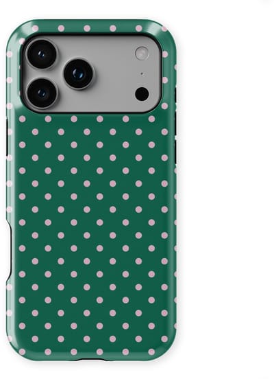 Polka Dots Hoesje geschikt voor iPhone 17 Pro | Geschikt Voor Mag | Stippen Design Backcover geschikt voor iPhone 17 Pro Forest Blush