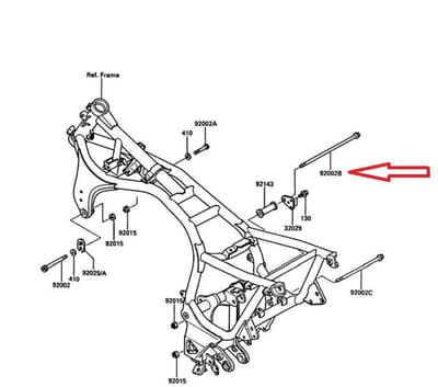 Visserie origine pour Moto Kawasaki 1000 GTR 1993 à 2000 920021722 Neuf