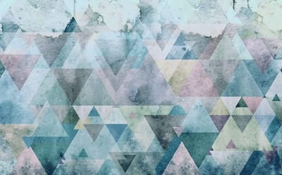 Komar Pure | triangles blue | blauwe driehoeken | fotobehang op vlies 400x250cm