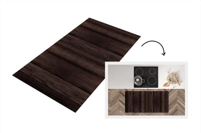Keukenloper - Loper keuken - Vintage - Plank - Industrieel - 120x60 cm - Keukenloper vinyl