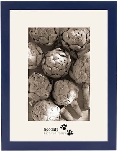 Houten Fotolijst Anitra Donkerblauw - 50x75 - Helderglas - 18 mm Breed Profiel - Goodlife Picture Frames
