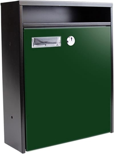 Hangende brievenbus - Postbus brievenbox - Post veilig bewaren - Afsluitbaar met sleutel - 25.5x9x32cm - Groen