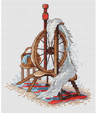 Borduurpakket - Spinnenwiel