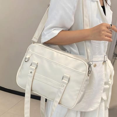 2025 Originele Japanse JK Uniform Tas Dames Tweeledige Schoudertas Pendeltas Eenvoudige College Stijl Handtas met Grote Capaciteit