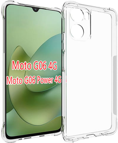 MobyDefend Hoesje - Geschikt voor Motorola Moto G06 / Motorola Moto G06 Power - Transparante Shockproof TPU Backcover - Verstevigde Hoeken - Volledig Doorzichtig