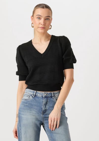 Minus Kesha Knit Pullover Truien & vesten Dames - Sweater - Hoodie - Vest- Zwart - Maat S